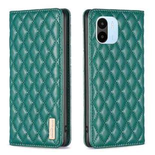 For Xiaomi Redmi A1 / A1+ Diamond Lattice Magnetic Leather Flip Phone Case(Green)