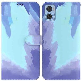 For Motorola Moto E22/E22i Watercolor Pattern Flip Leather Phone Case(Winter Snow)