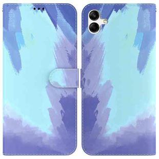 For Samsung Galaxy A04/M13 5G Watercolor Pattern Flip Leather Phone Case(Winter Snow)