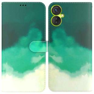 For Tecno Camon 19 Neo Watercolor Pattern Flip Leather Phone Case(Cyan Green)