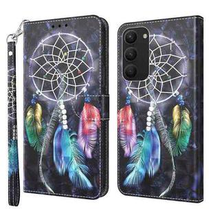 For Samsung Galaxy S23+ 5G 3D Painted Leather Phone Case(Colorful Dreamcatcher)