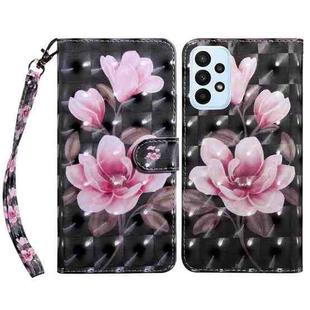 For Samsung Galaxy A23e 3D Painted Leather Phone Case(Pink Flower)