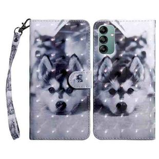 For Samsung Galaxy A04s 3D Painted Leather Phone Case(Husky)
