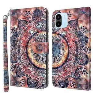 For Xiaomi Redmi A1 2022 3D Painted Leather Phone Case(Colorful Mandala)