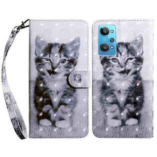 For Realme GT2 / GT Neo2 / GT Neo 3T 3D Painted Leather Phone Case(Smile Cat)