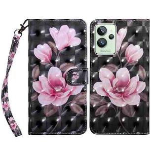 For Realme GT2 Pro 3D Painted Leather Phone Case(Pink Flower)