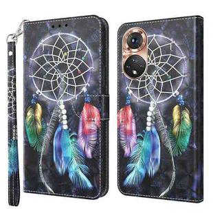 For Honor 50 3D Painted Leather Phone Case(Colorful Dreamcatcher)