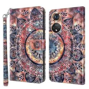 For Honor 50 3D Painted Leather Phone Case(Colorful Mandala)