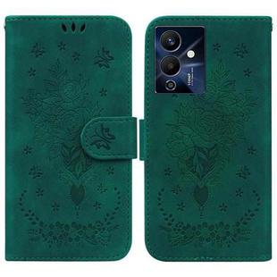 For Infinix Note 12 Pro 5G Butterfly Rose Embossed Leather Phone Case(Green)