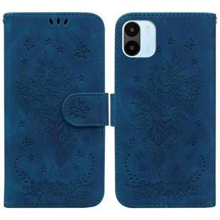 For Xiaomi Redmi A1 Butterfly Rose Embossed Leather Phone Case(Blue)