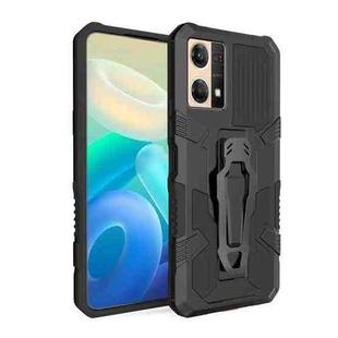 For OPPO Reno7 4G Armor Warrior Shockproof PC + TPU Phone Case(Black)
