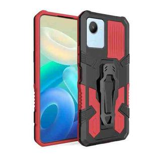 For Realme C30 Armor Warrior Shockproof PC + TPU Phone Case(Red)