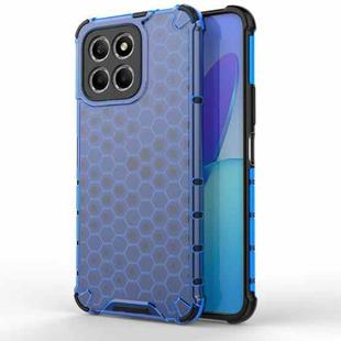 For Honor X8 5G Shockproof Honeycomb PC + TPU Phone Case(Blue)