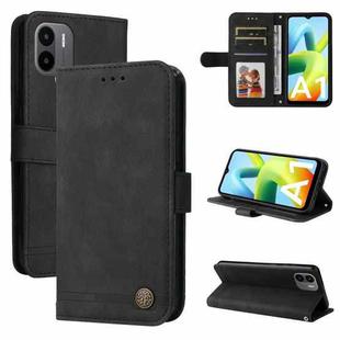 For Xiaomi Redmi A1 4G Skin Feel Life Tree Metal Button Leather Phone Case(Black)
