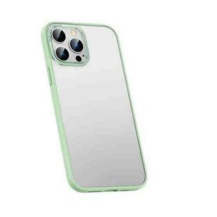 For iPhone 14 Pro Metal Lens Skin Feel Frosted Phone Case(Green)