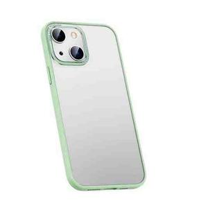 For iPhone 13 Metal Lens Skin Feel Frosted Phone Case(Green)
