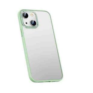 For iPhone 13 mini Metal Lens Skin Feel Frosted Phone Case(Green)