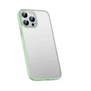 For iPhone 13 Pro Metal Lens Skin Feel Frosted Phone Case(Green)