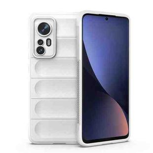 For Xiaomi 12 Magic Shield TPU + Flannel Phone Case(White)