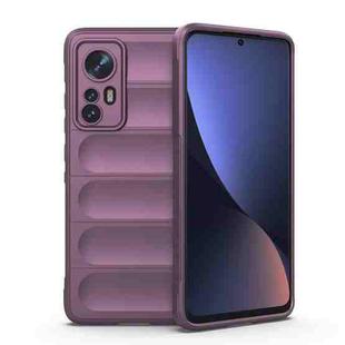 For Xiaomi 12 Magic Shield TPU + Flannel Phone Case(Purple)