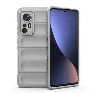 For Xiaomi 12 Magic Shield TPU + Flannel Phone Case(Grey)