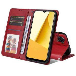 For vivo Y02s / Y16 4G JSM Calf Texture Leather Phone Case(Red)