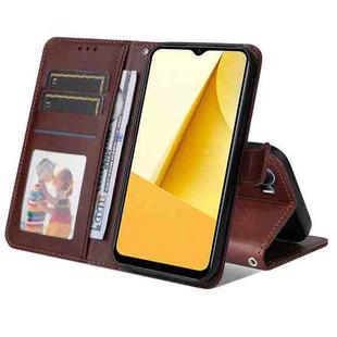 For vivo Y02s / Y16 4G JSM Calf Texture Leather Phone Case(Brown)