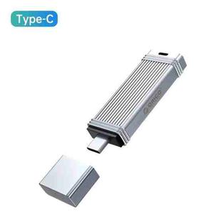 ORICO 128GB Type-C USB3.2 Gen1 USB Flash Drive, Read 260MB/s, Write 50MB/s (Silver)
