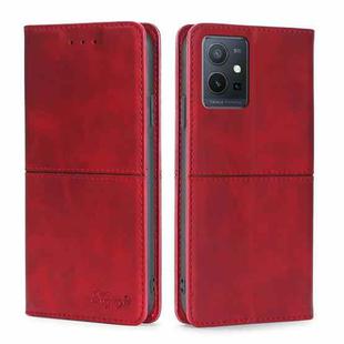 For vivo Y52t Cow Texture Magnetic Leather Phone Case(Red)