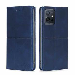 For vivo Y52t Cow Texture Magnetic Leather Phone Case(Blue)