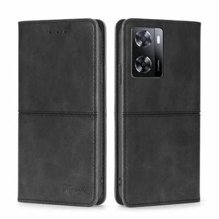 For OnePlus Nord N20 SE 4G Cow Texture Magnetic Leather Phone Case(Black)