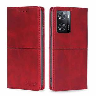For OnePlus Nord N20 SE 4G Cow Texture Magnetic Leather Phone Case(Red)