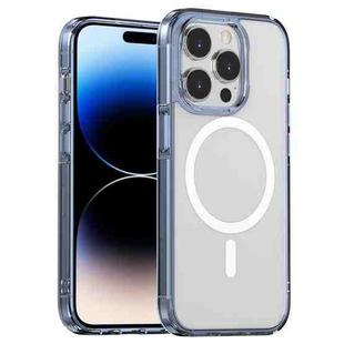 For iPhone 14 Pro Aurora Series MagSafe Phone Case(Transparent Blue)