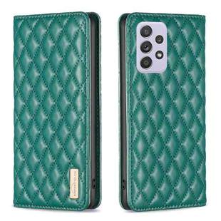 For Samsung Galaxy A52 / A52s 5G Diamond Lattice Magnetic Leather Flip Phone Case(Green)