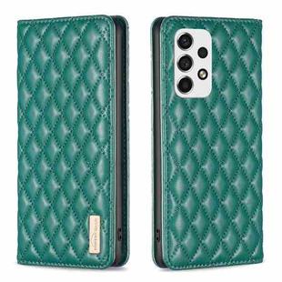 For Samsung Galaxy A53 Diamond Lattice Magnetic Leather Flip Phone Case(Green)