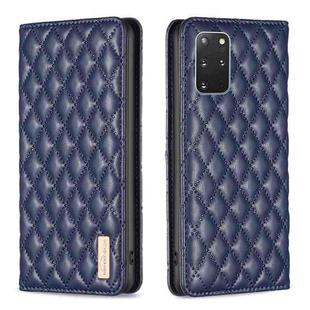 For Samsung Galaxy S20+ Diamond Lattice Magnetic Leather Flip Phone Case(Blue)