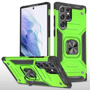 For Samsung Galaxy S23 Ultra 5G Magnetic Armor TPU + PC Holder Phone Case(Green)