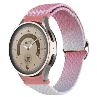 For Samsung Galaxy Watch 5 / Watch 5 Pro / Watch 4 Weave Gradient Color Watch Band(Pink)