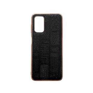 For Samsung Galaxy A13 4G Nano Electroplate Mahjong Texture Leather Phone Case(Black)