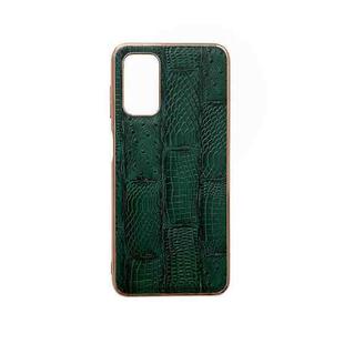 For Samsung Galaxy A13 4G Nano Electroplate Mahjong Texture Leather Phone Case(Green)