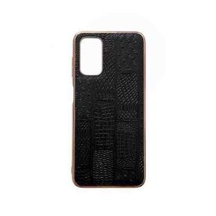 For Samsung Galaxy A23 4G/A23 5G Nano Electroplate Mahjong Texture Leather Phone Case(Black)