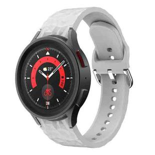 For Samsung Galaxy Watch 5 / Watch 5 Pro Rhombus Texture Silicone Watch Band(Grey)