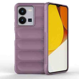 For vivo Y35 4G Global Magic Shield TPU + Flannel Phone Case(Purple)