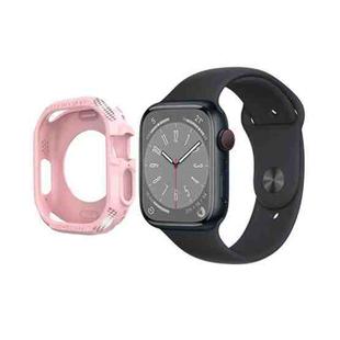Carbon Fiber Shockproof Case For Apple Watch Series 8&7 45mm(Pink)