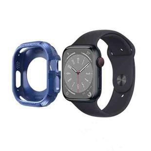 Carbon Fiber Shockproof Case For Apple Watch Series 8&7 45mm(Blue)