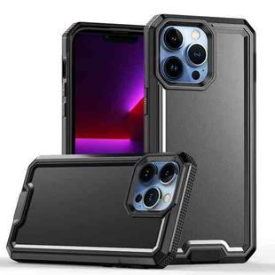 For iPhone 13 Pro Armour Two-color TPU + PC Phone Case(Black)