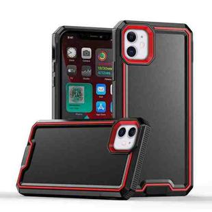 For iPhone 12 Armour Two-color TPU + PC Phone Case(Black+Red)