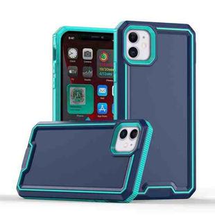 For iPhone 11 Armour Two-color TPU + PC Phone Case(Blue+Sky Blue)