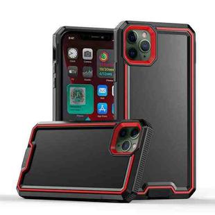 For iPhone 11 Pro Max Armour Two-color TPU + PC Phone Case(Black+Red)