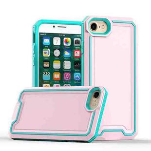 For iPhone SE 2022 / SE 2020 / 8 / 7 Armour Two-color TPU + PC Phone Case(Pink+Blue)